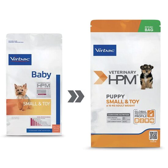 VIRBAC HPM Dog Baby Small & Toy 1,5kg